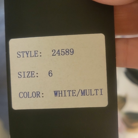 Floral White and Pink Evening Gown - Picture 6 of 8